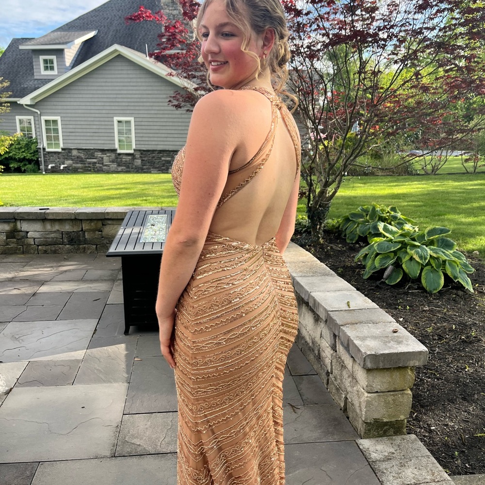 Gold/Champagne Bronze Prom Dress